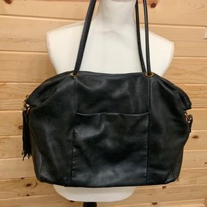 HOBO Black Leather Tote Bag